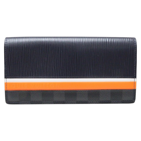 Louis Vuitton Epi Portefeuille Black Brazza NM Wallet Graphite - Picture 1 of 9